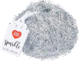 Red Heart Sparkle 8941 Silver Polyester Craft Yarn